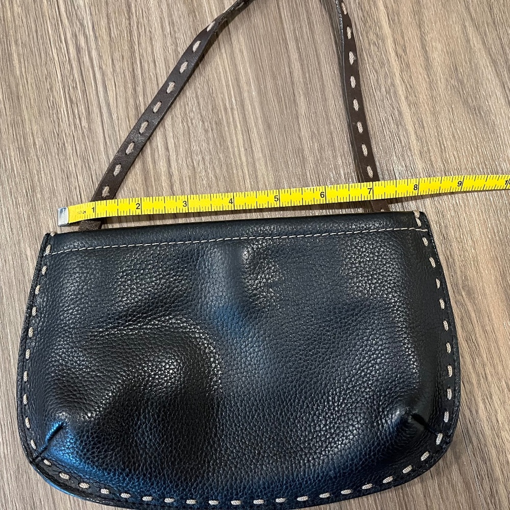 GAP Black Mini Shoulder Bag with White Stitching - Picture 2 of 4